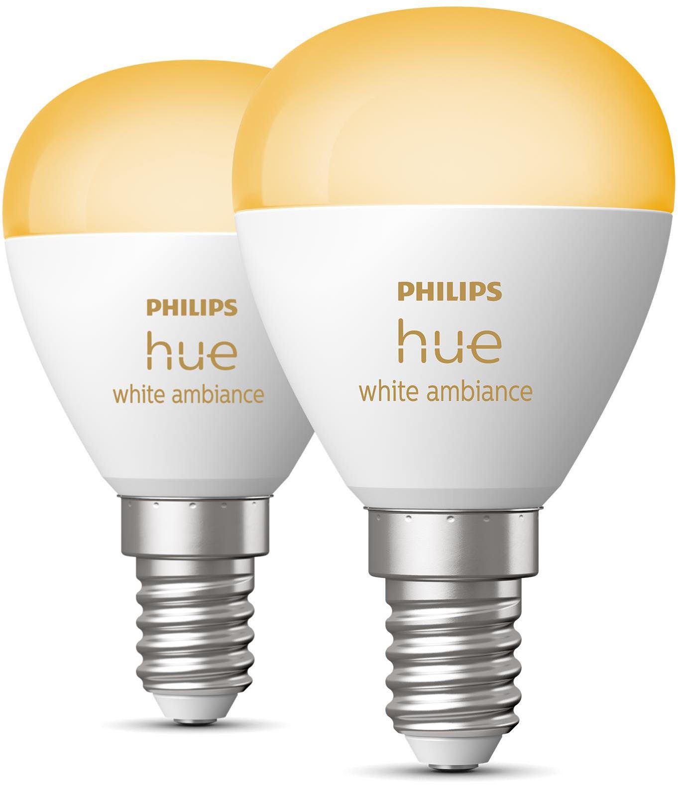 Philips Hue LED-Leuchtmittel White Ambiance Luster 470lm, E14, 2 St., Farbwechsler