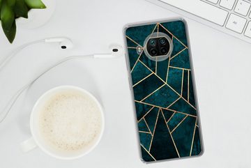 MuchoWow Handyhülle Steine - Gold - Luxus - Muster - Abstrakt, Phone Case, Handyhülle Xiaomi Mi 10T Lite, Silikon, Schutzhülle