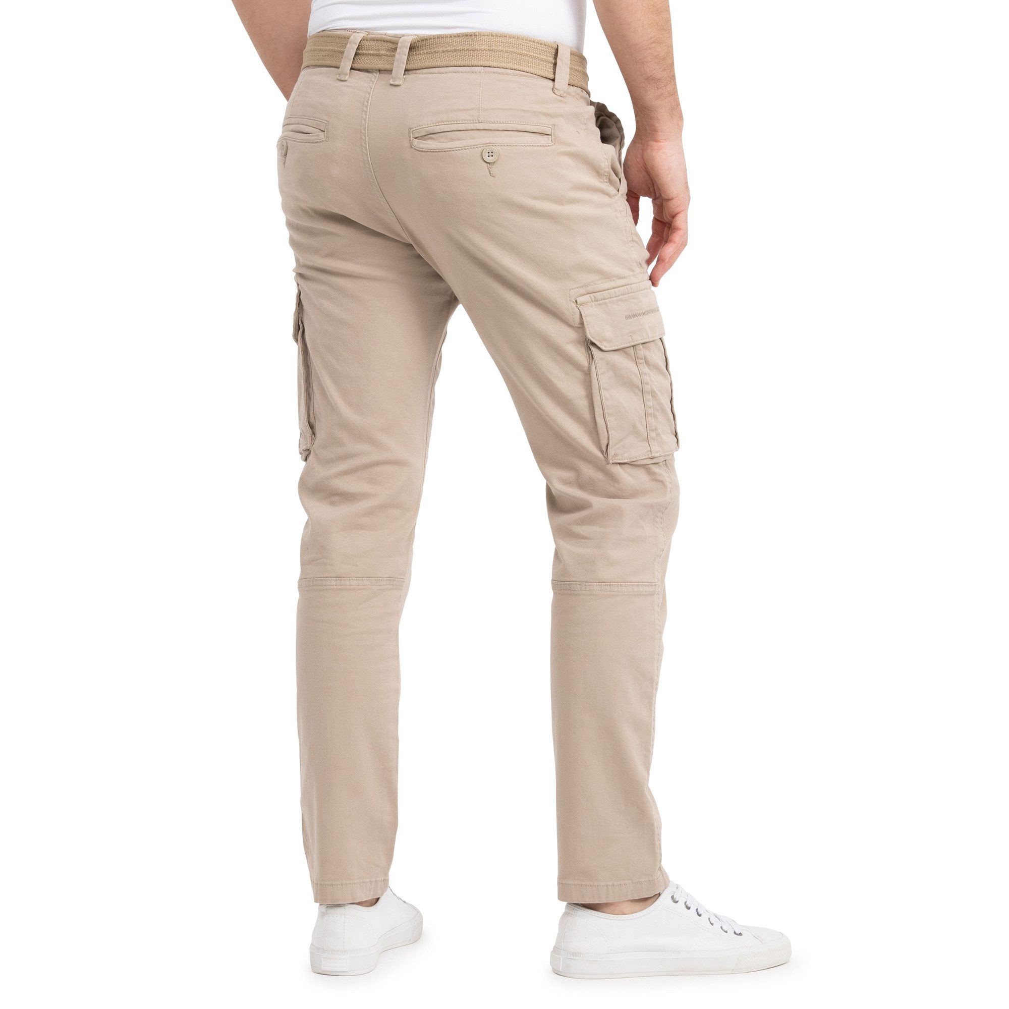 SUBLEVEL Cargohose Herren Cargo Hose Jeans Sweatpant Chino Jogginghose inkl. Gürtel
