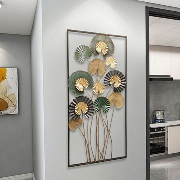 Dekoleidenschaft Metallbild 3D Wandbild "Blätter" oder "Gingko" aus Metall, verschiedene Modelle, Blätter, Wanddeko, Wandschmuck, Bild für Wohnzimmer, Flur, Schlafzimmer
