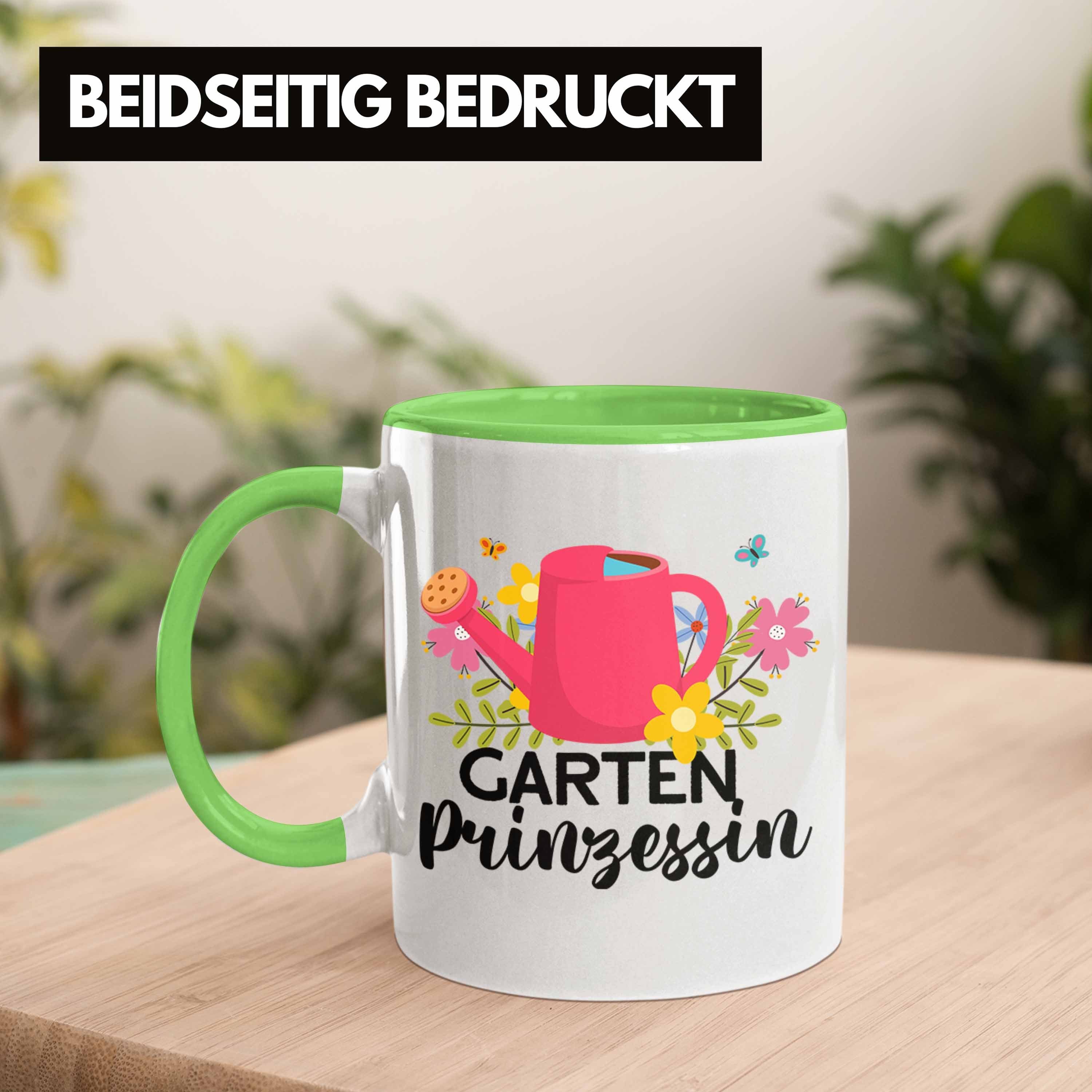 Trendation Tasse Trendation Grün Geschenkidee Prinzessin Gärtnerin - Geschenk Tasse Garten Rentnerin