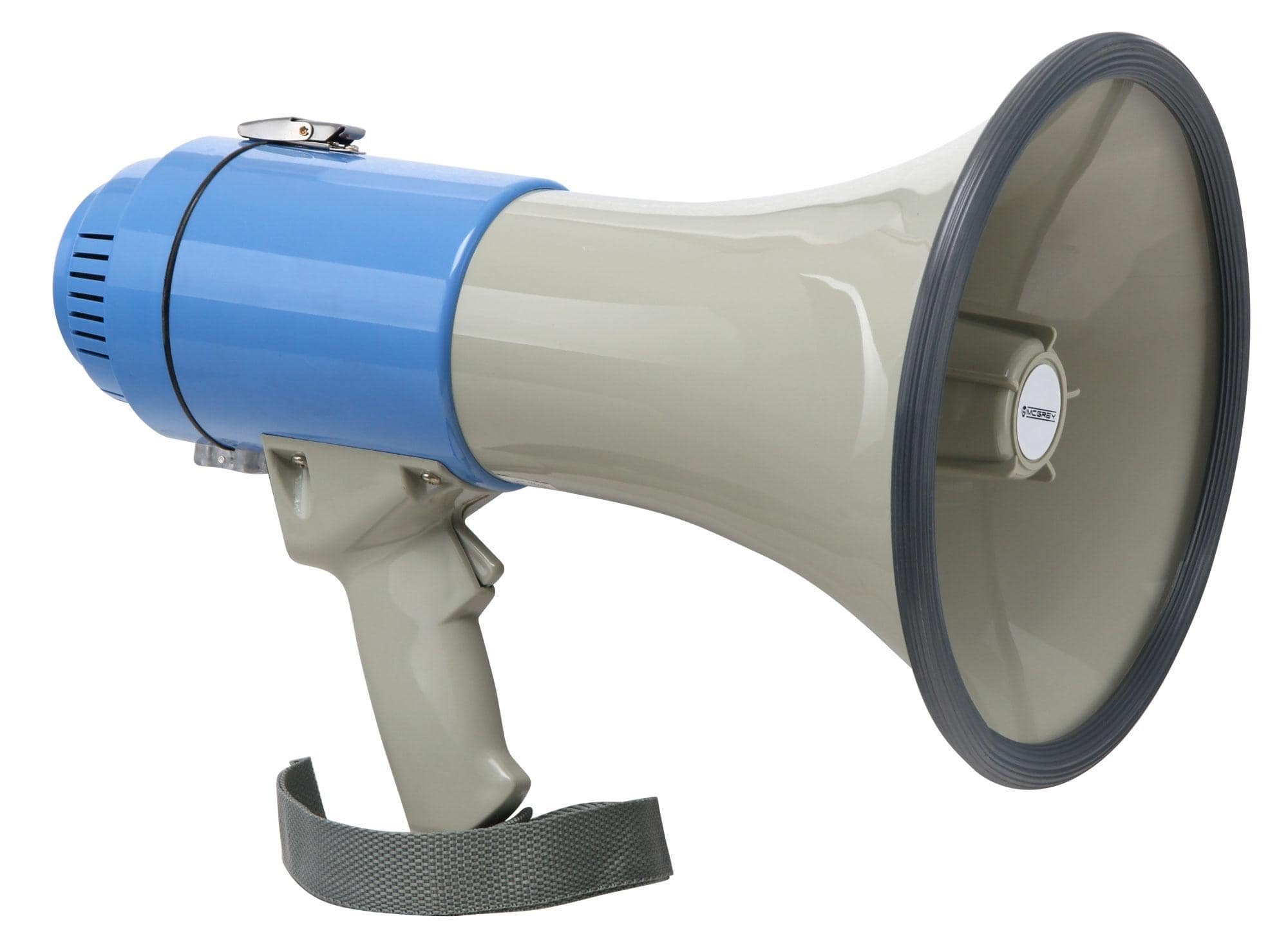 McGrey Megafon Megaphon - Колонки Sprachrohr, 25 Watt RMS bis zu 1km Reichweite, robuste Bauweise, (MP-200RS, Inkl. Tragegurt), Sirene- und Whistle-Funktion