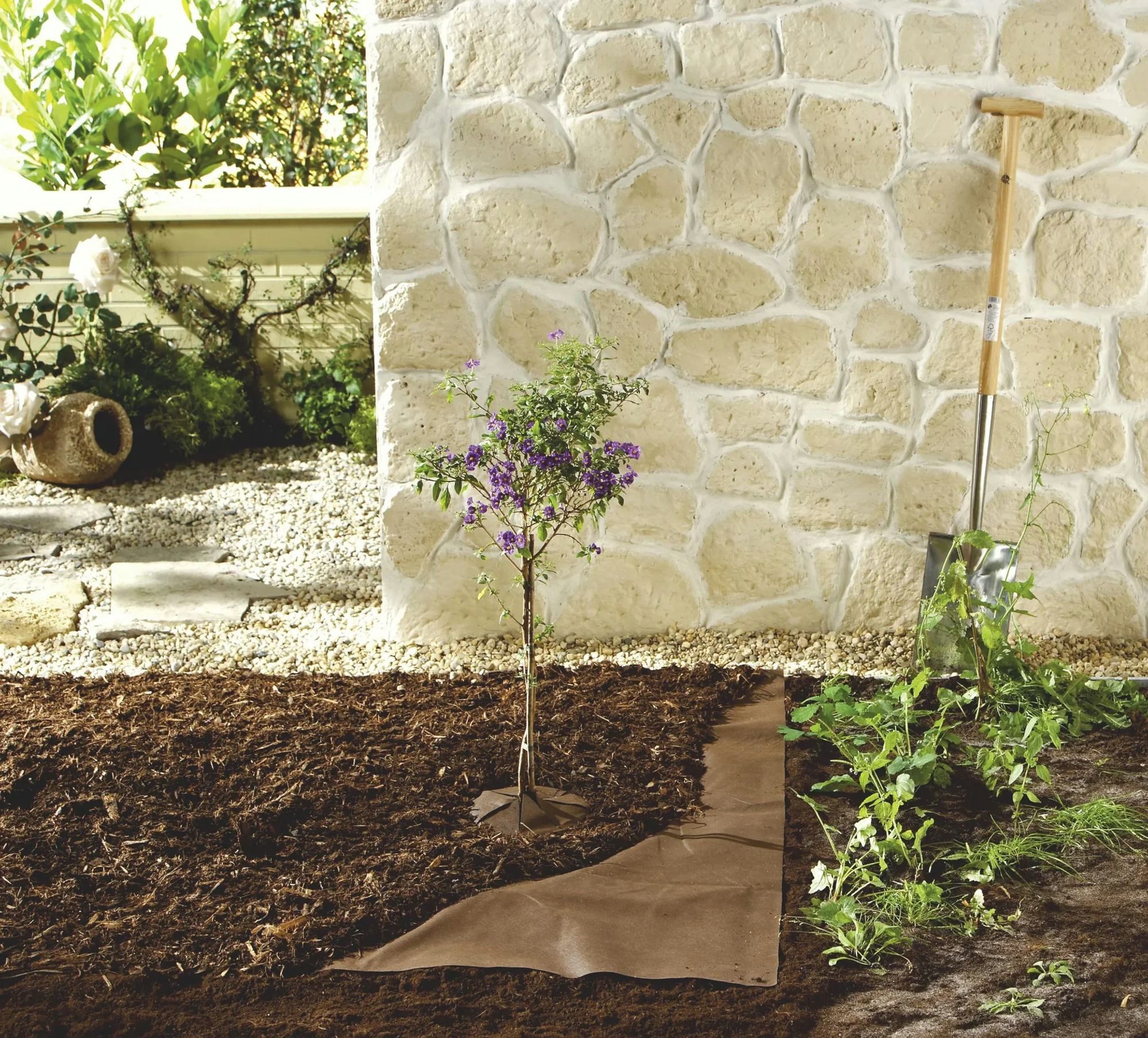 Bio Green Unkrautvlies Mulch Vlies, 10 x 1.5 m,70 g/m², braun