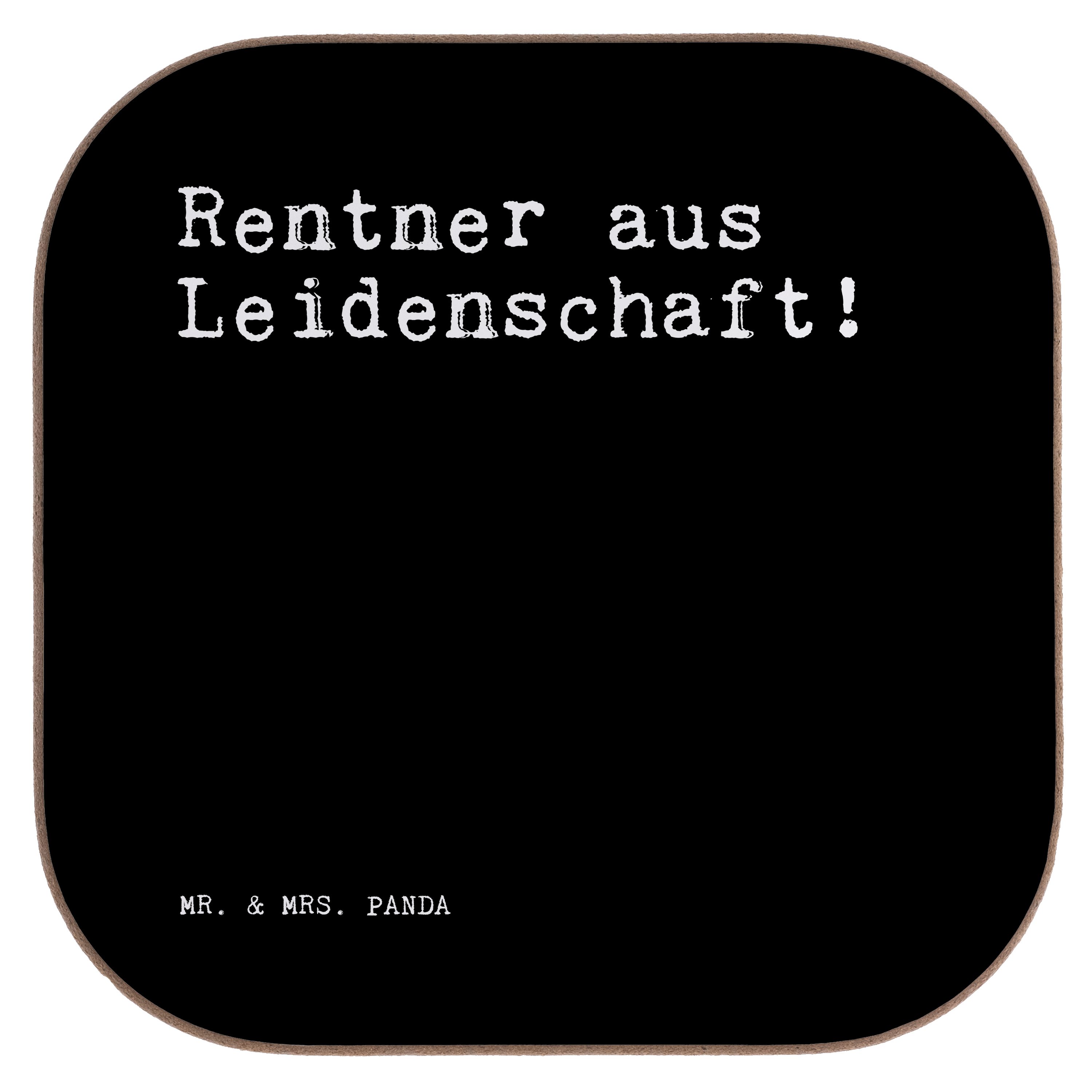 Mr. & Mrs. Panda Getränkeuntersetzer »Rentner aus Leidenschaft