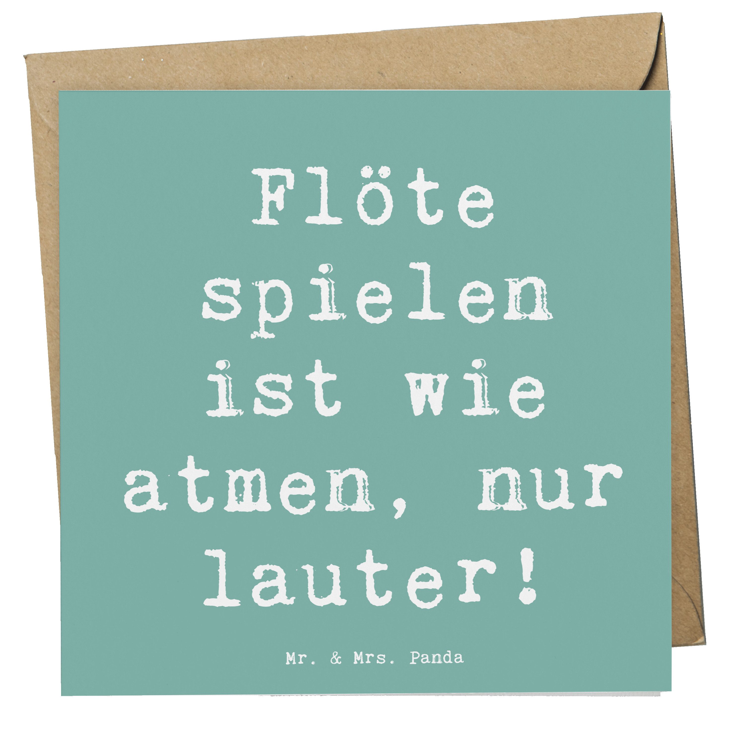 Grußkarte Flöte Atem - Meeresbrise - Geschenk, Atmen, Musik Leidenschaft, Musik