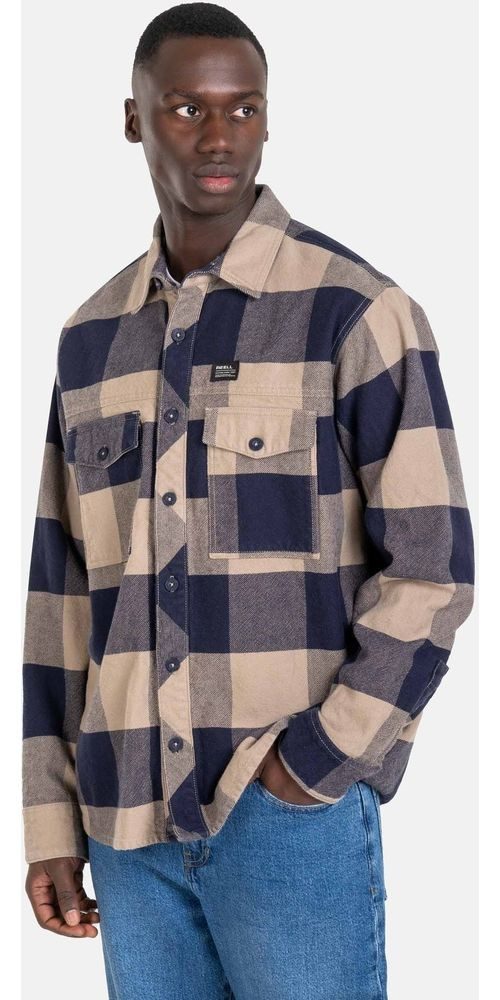 1300 Check Navy/Sand