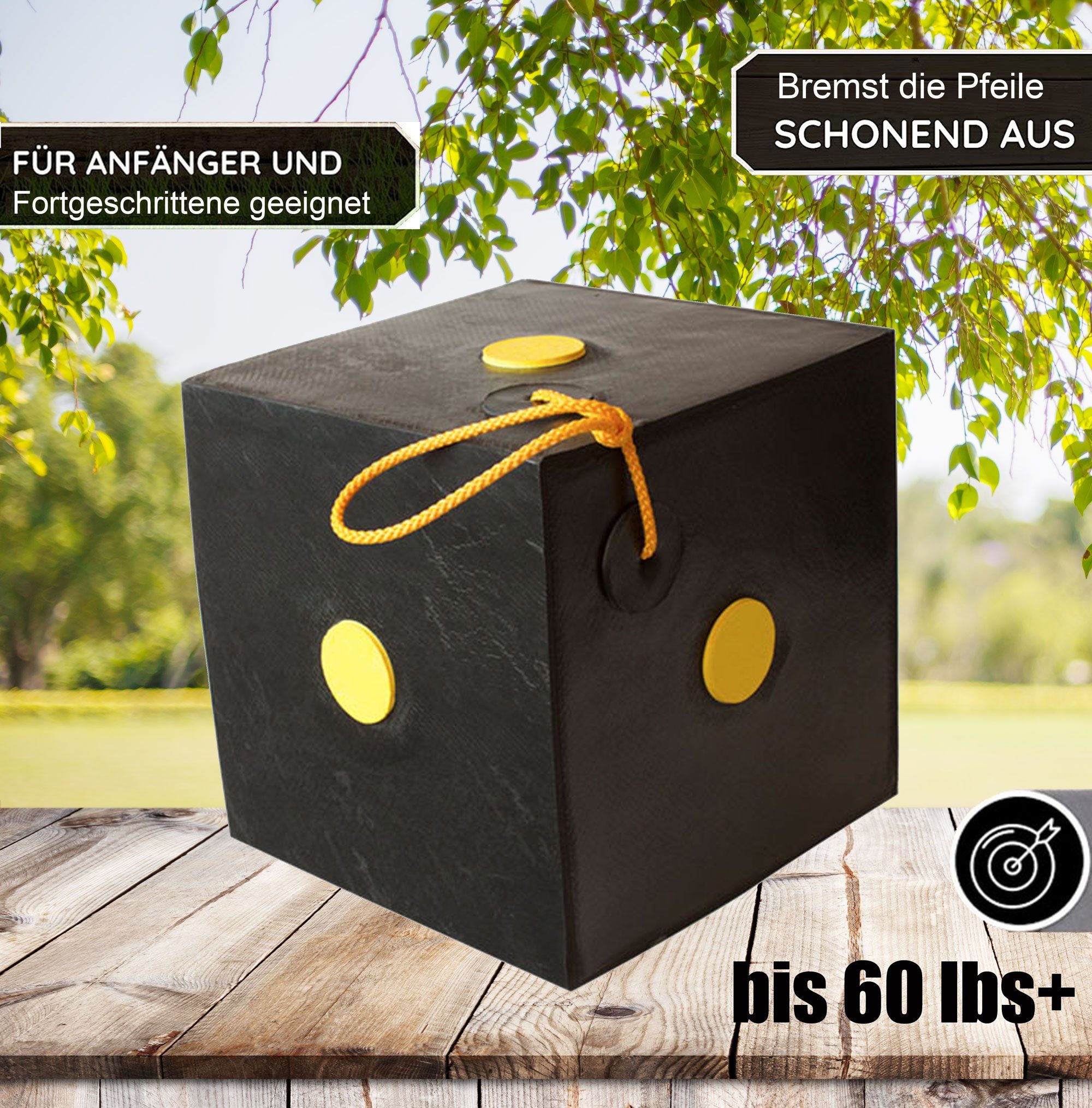 Yate Cube Schießwürfel Targets Variante 30cm 2, Zielscheibe Yate Bogenschießen Wetterfest