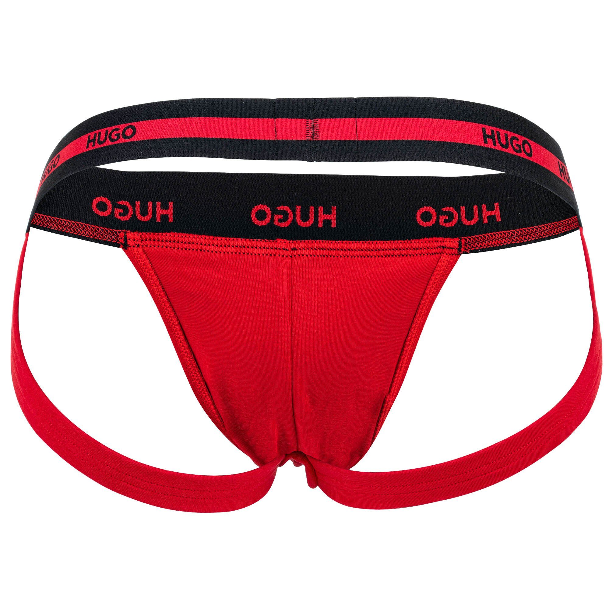 PLANET Schwarz/Rot/Weiß Tanga HUGO 3er Pack Jockstrap, TRIPLET Herren -