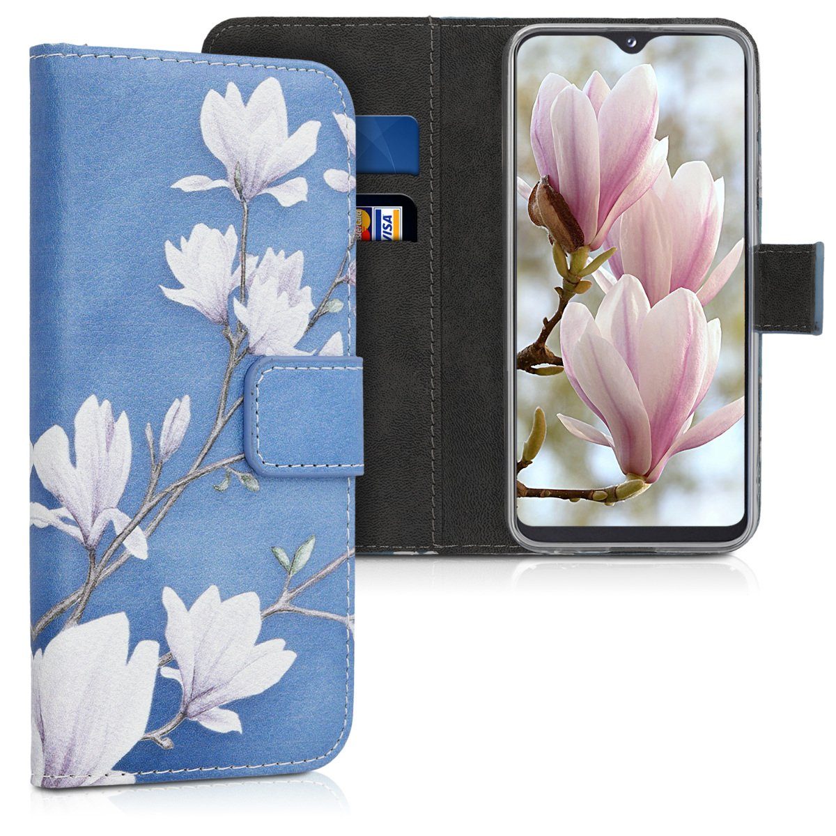 kwmobile Etui Wallet Case für Samsung Galaxy A20e, Hülle mit Ständer Kartenfächer - Handyhülle