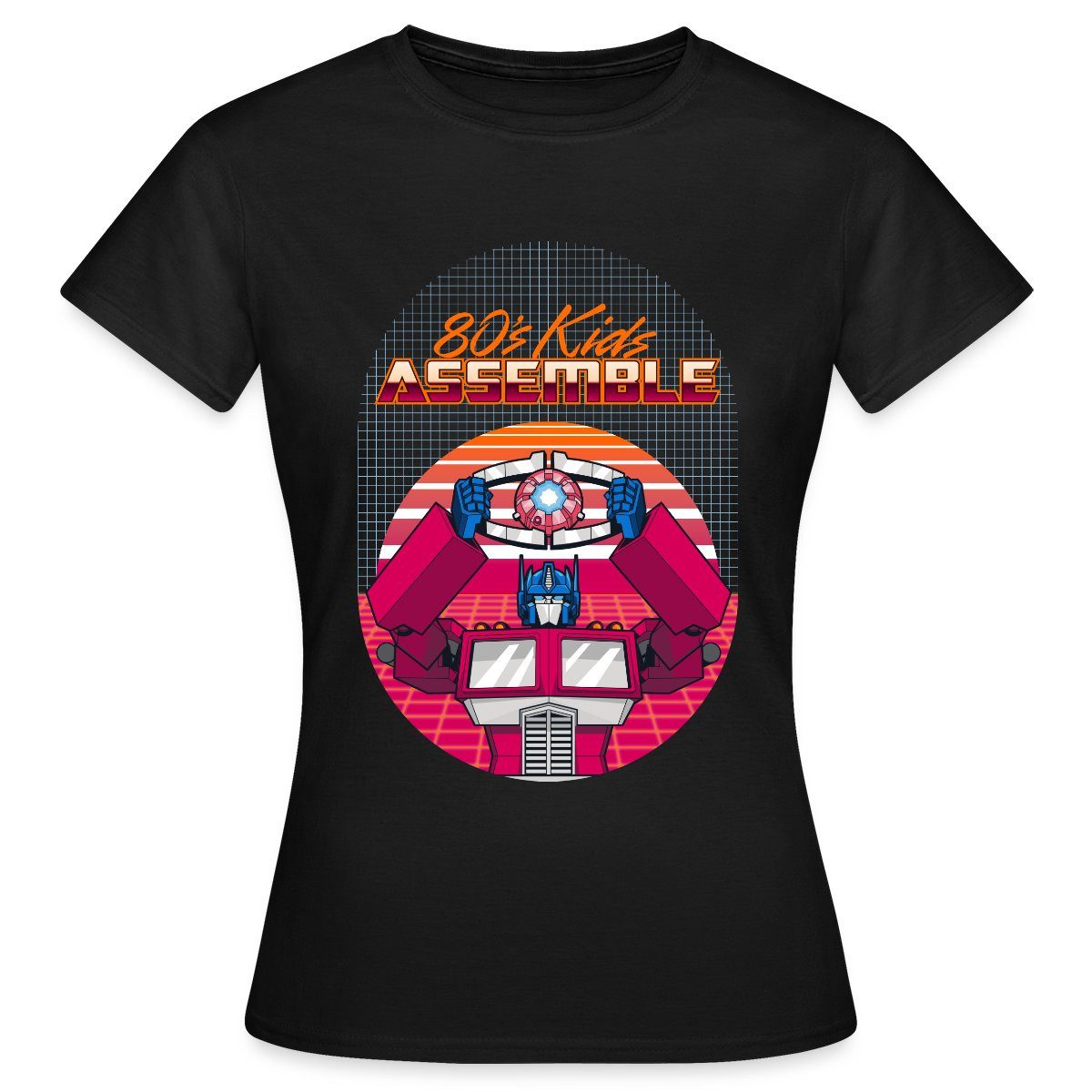 Spreadshirt T-Shirt Transformers G1 Optimus 80s Kids Frauen T-Shirt (1-tlg)