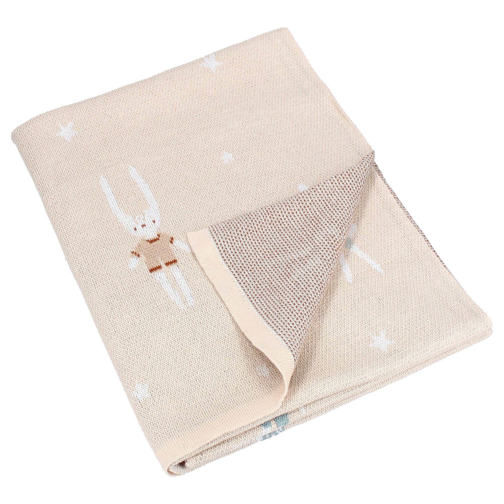 Wohndecke Babydecke 100x80 cm – Kuscheldecke aus Baumwolle mit Sweet Snuggles
