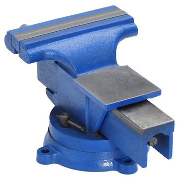 vidaXL Schraubzwinge Schraubstock Blau 100 mm Gusseisen, (1 St)