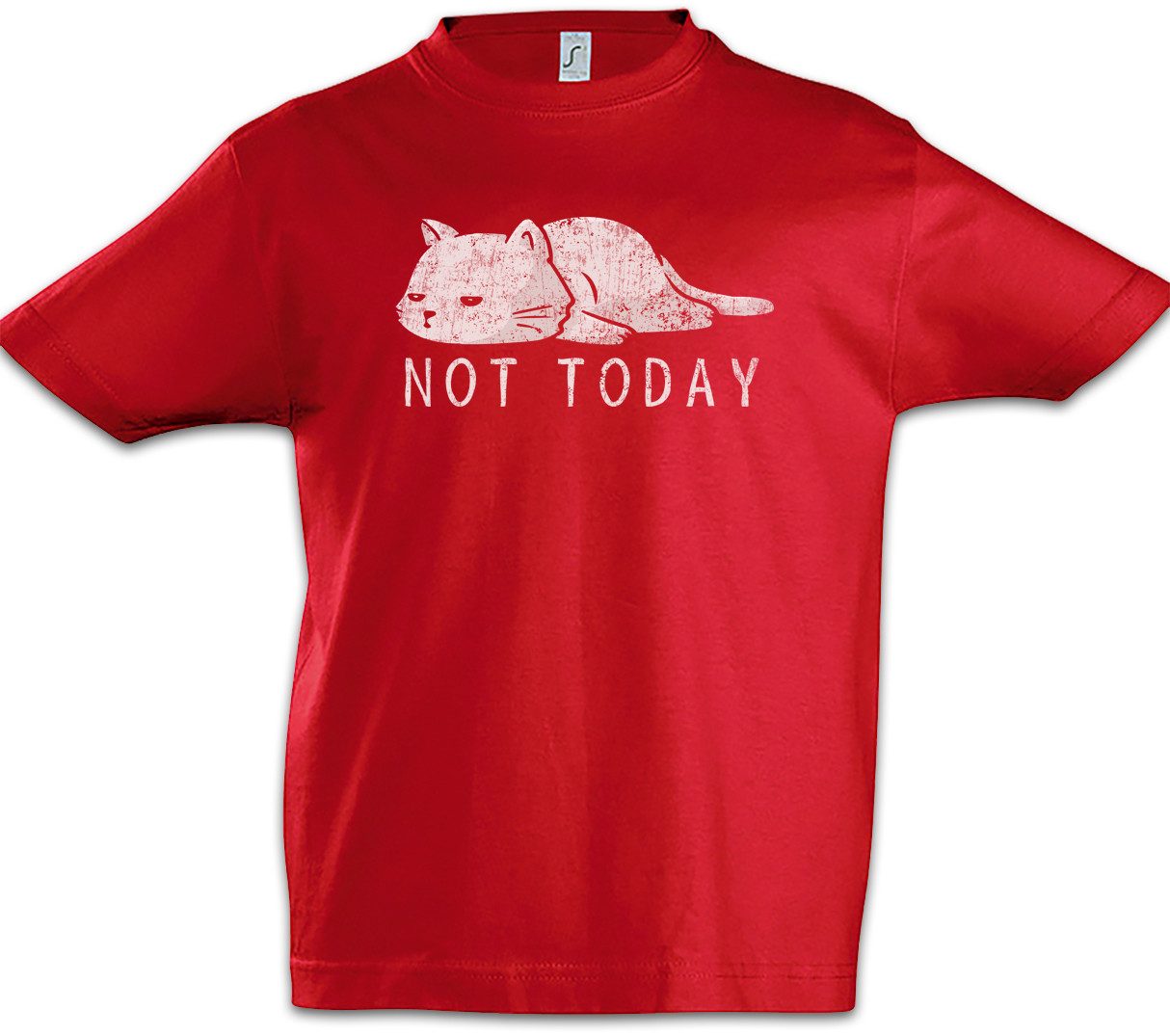 Print-Shirt Cat Not Today Kinder T-Shirt Katze Liebe Cats Katzen Kitty Kitten Fun