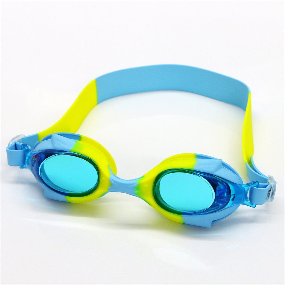 Dsen Schwimmbrille Schwimmbrille für Kinde,Anti-UV-Schwimmbrille, mit Brillenetui Gelb