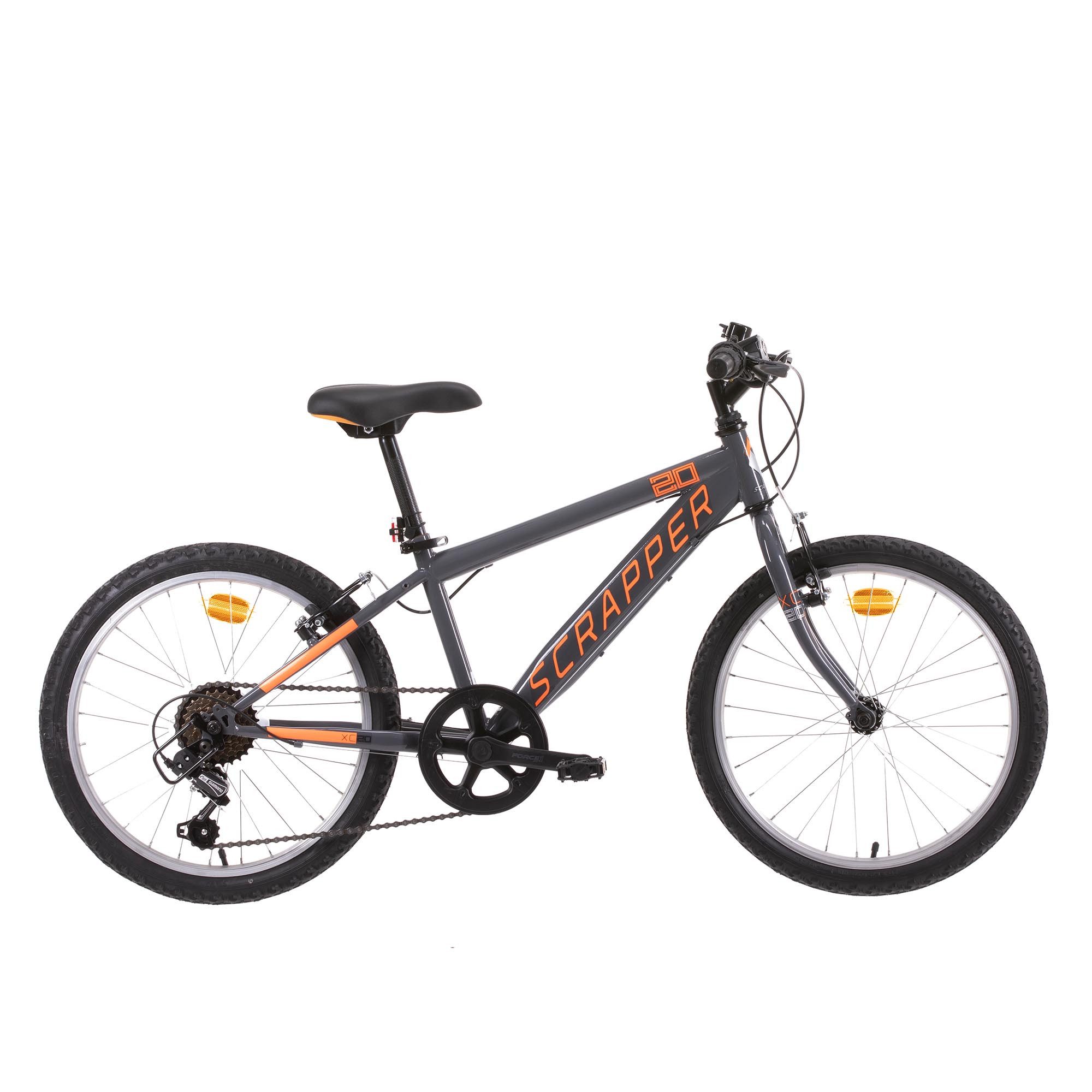 Scrapper Jugendfahrrad MTB20, 6 Gang Shimano TY21 Schaltwerk, Kettenschaltung, 6 Gänge, stabiler Rahmen und sportliches Design für Kinder.