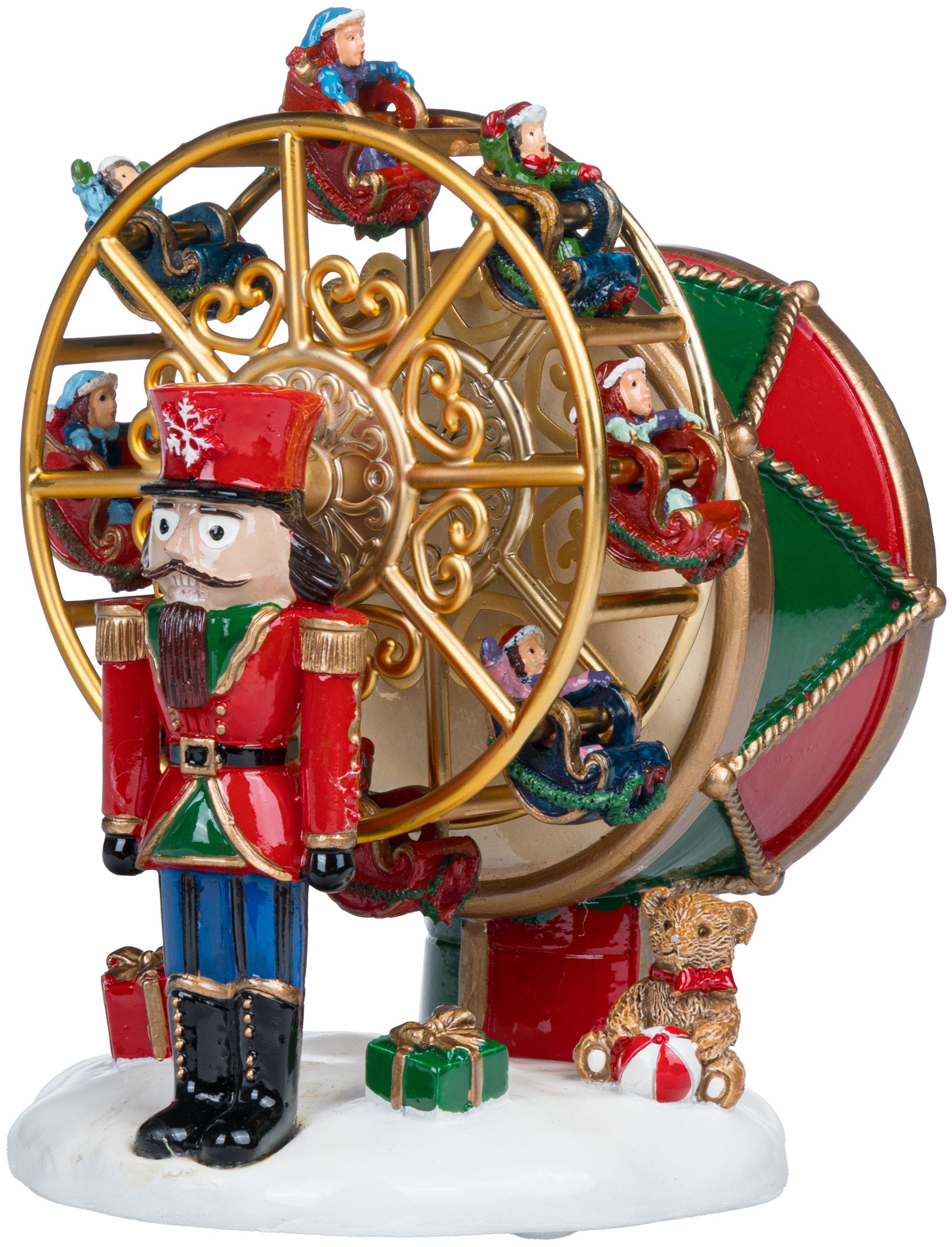 Dekoobjekt SD14 Spieldose Spieluhr Weihnachten drehendes Riesenrad Nussknacker