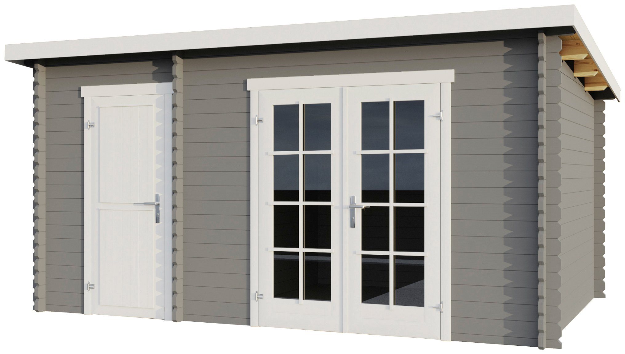 LASITA MAJA Gartenhaus Belmont 2, BxT: 465x319 cm, Blockbohlenhaus 28mm, 2-Raum