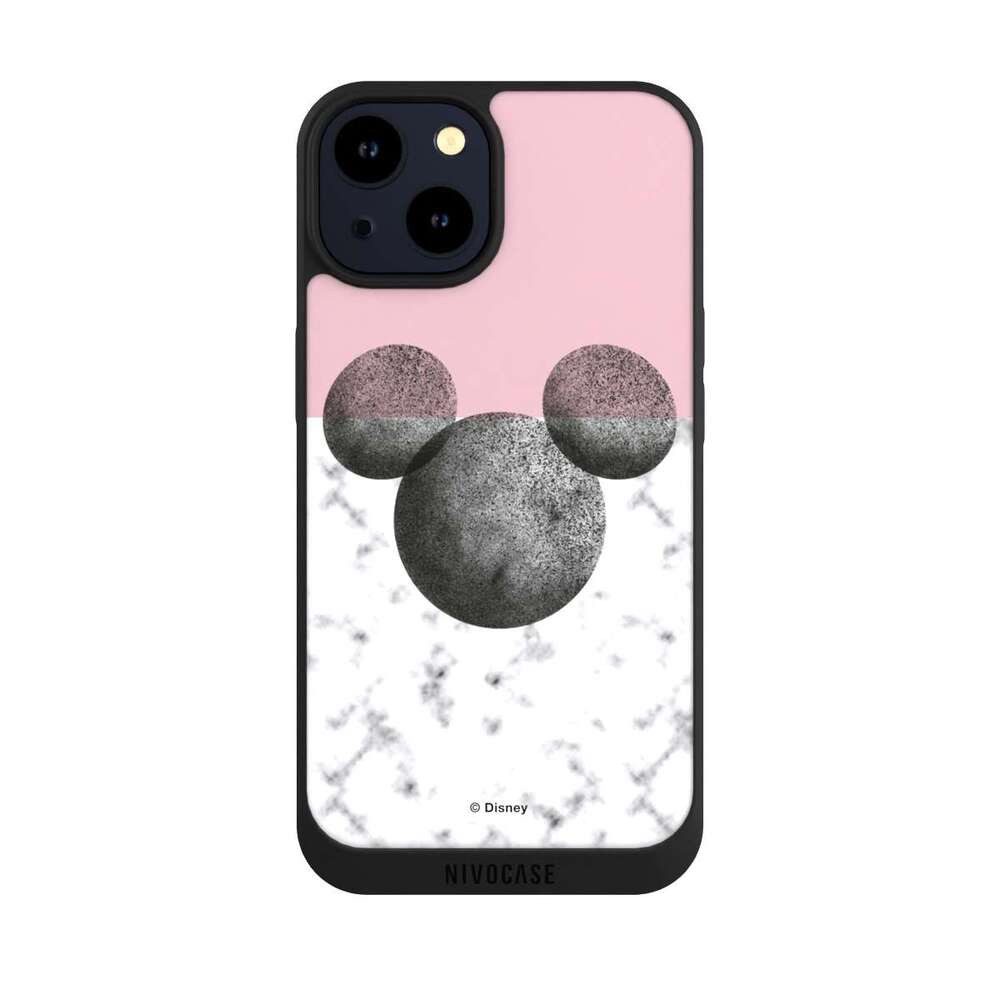 NIVOCASE Handyhülle Disney Marmor Minnie Mouse Mickey Mouse Marmor, Apple iPhone 14 Handyhülle Hülle NIVOpure Case Schwarz