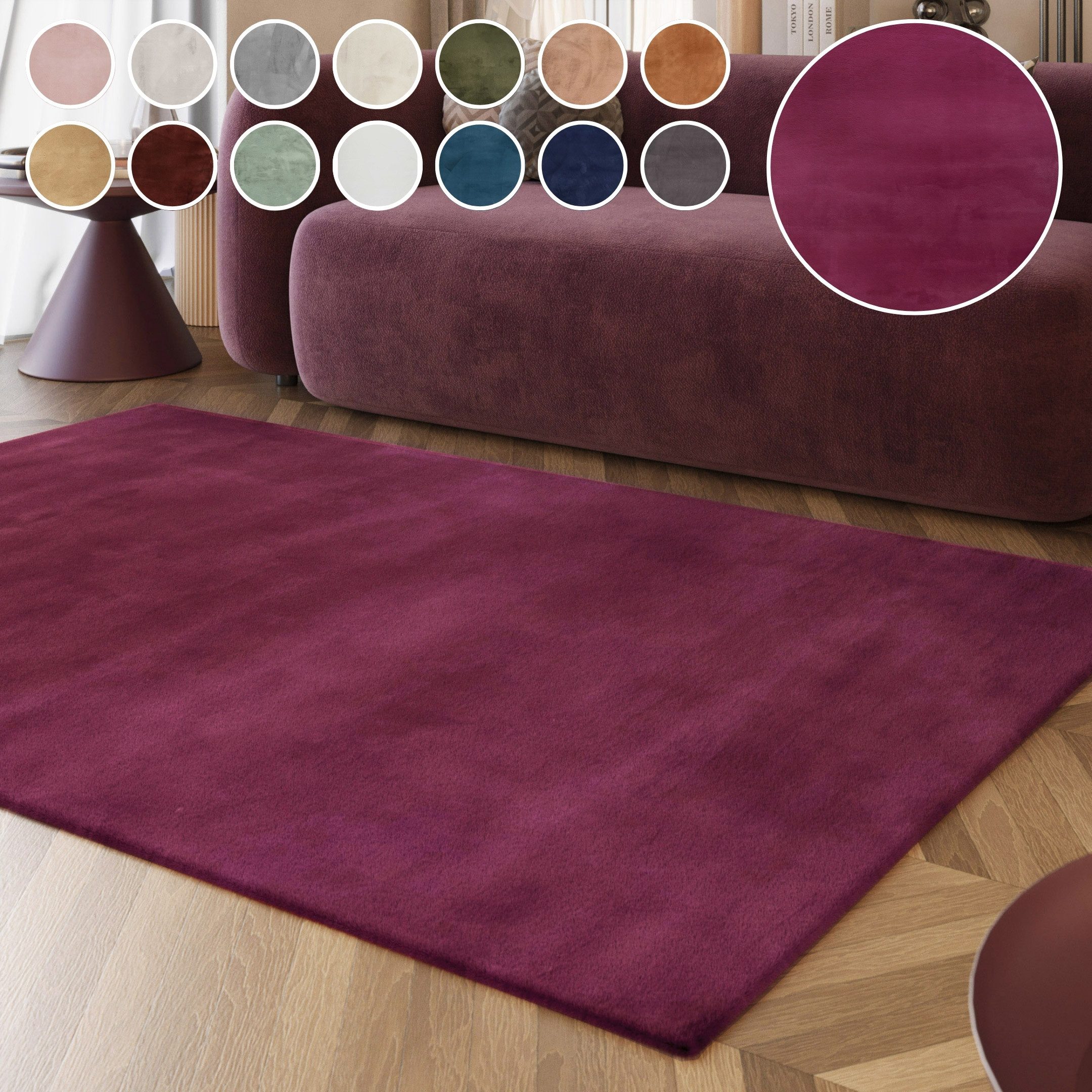 Esprit Hochflor-Teppich Alice ESP-4377, Kunstfell, rechteckig, Höhe: 25 mm, Kaninchenfell-Haptik, besonders weich und dicht, für alle Räume