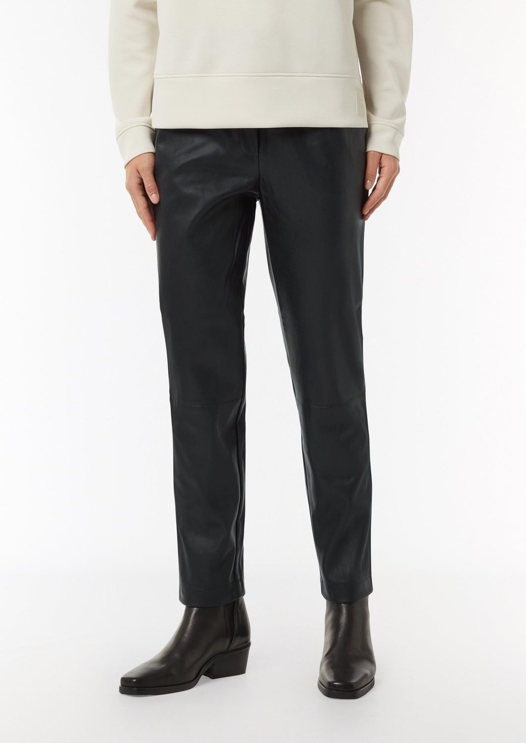 comma Stoffhose Casual (1-tlg) Joggpant, Lederoptik, günstig online kaufen