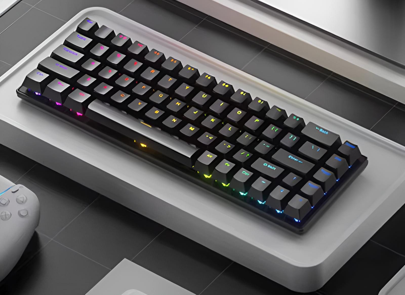 Goldstern-Tech K68 Flux Gaming-Tastatur (kompakte mechanische RGB-Tastatur mit USB-C & Anti-Ghosting)