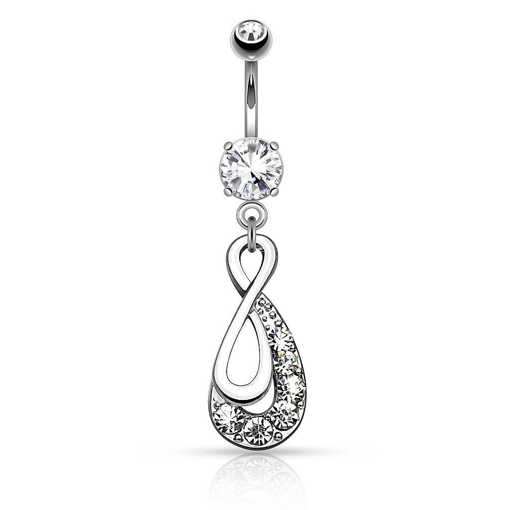 Bauchnabelpiercing Piercing Chirurgenstahl Kristall Unendlichkeit