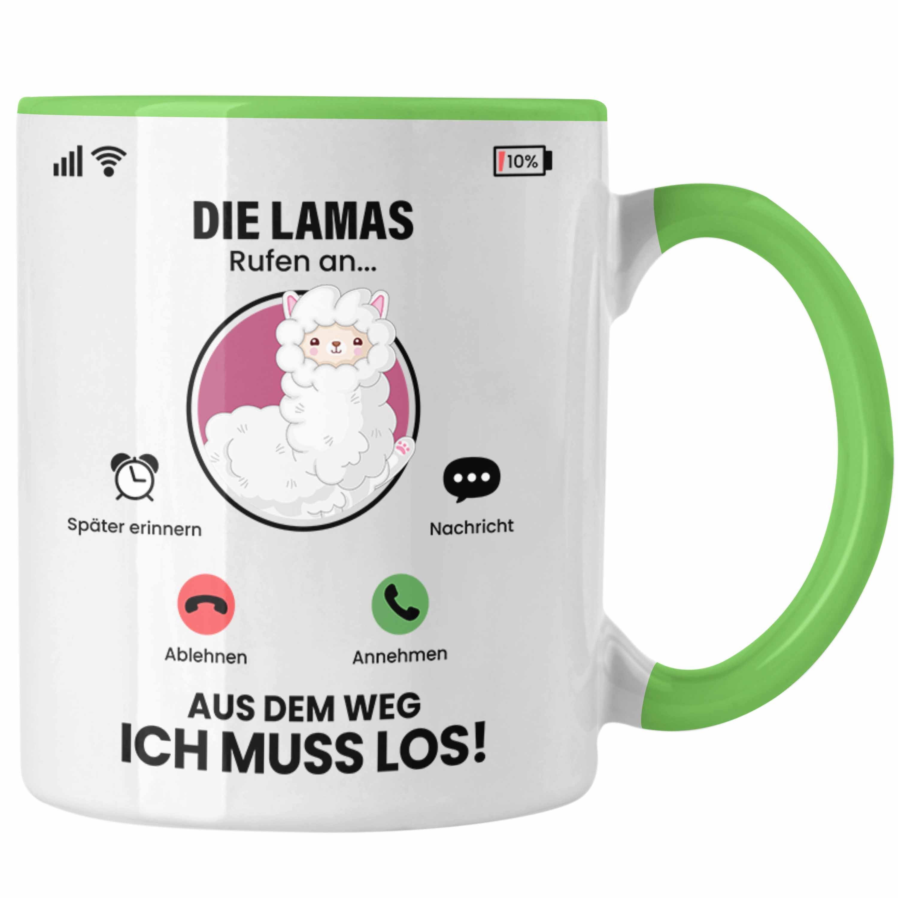 Trendation Tasse Die Lamas Tasse Besitzer Lamas Züchter Grün An Geschenki Geschenk für Rufen