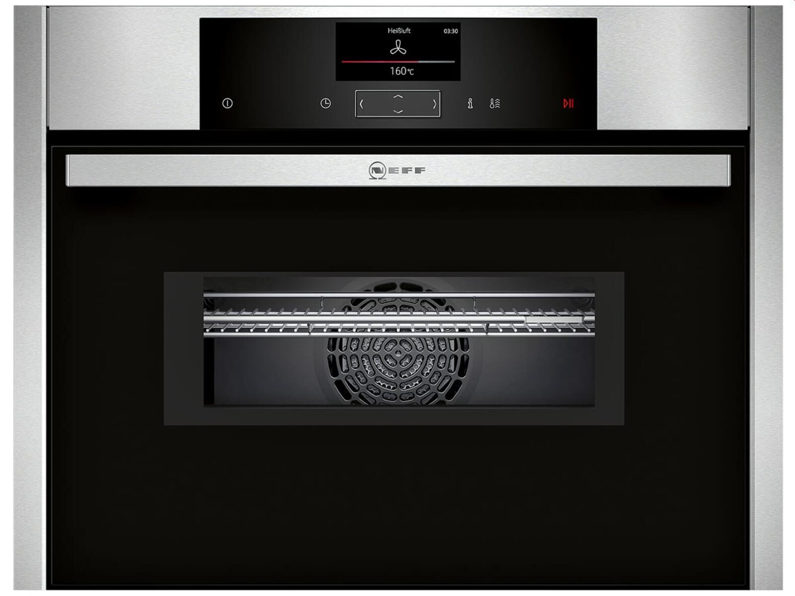 NEFF Backofen mit Mikrowelle N90 CMS1522N (C15MS22N0), mit 3 Einschubebenen, Ecolyse, Hydrolytisch, CircoTherm, TFT-Display mit Shift Control, Mikrowellen Funktion