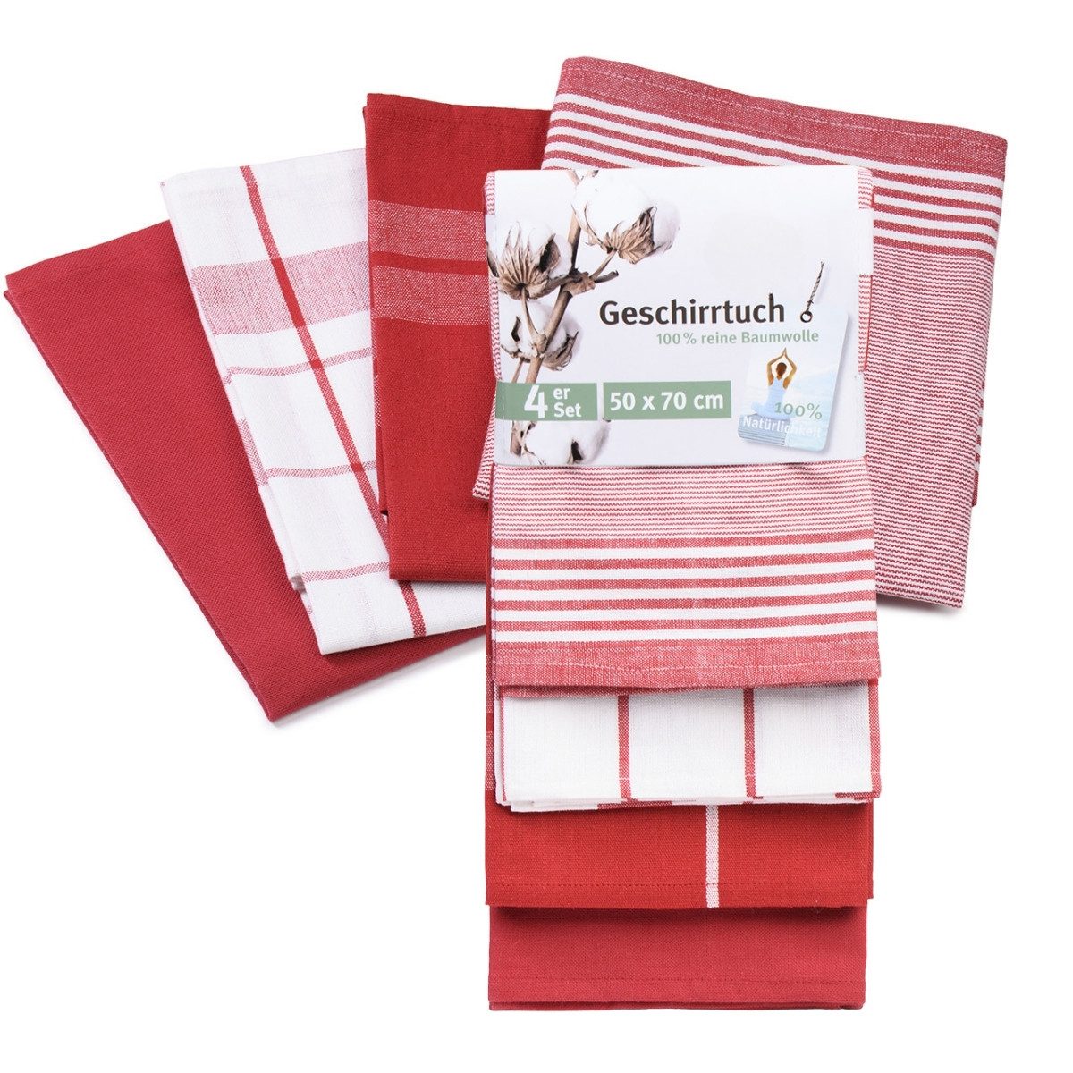 liebling Geschirrtuch Polier- und Geschirrtuch, (4er Pack), besonders hochwertige und schwere Qualität, saugstark, Ökotex