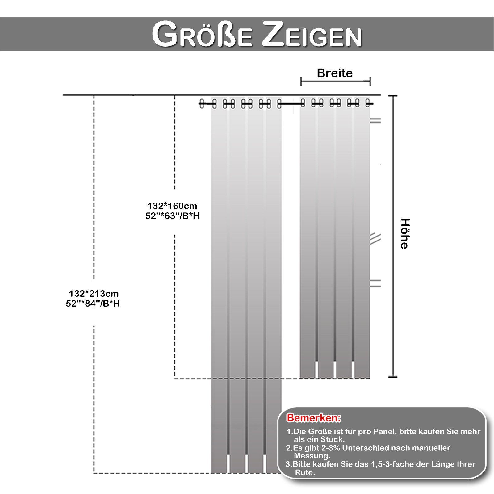 BTTO V&G Gardine Verdunklungsvorhänge,Vorhang Blickdicht Gardinen günstig online kaufen
