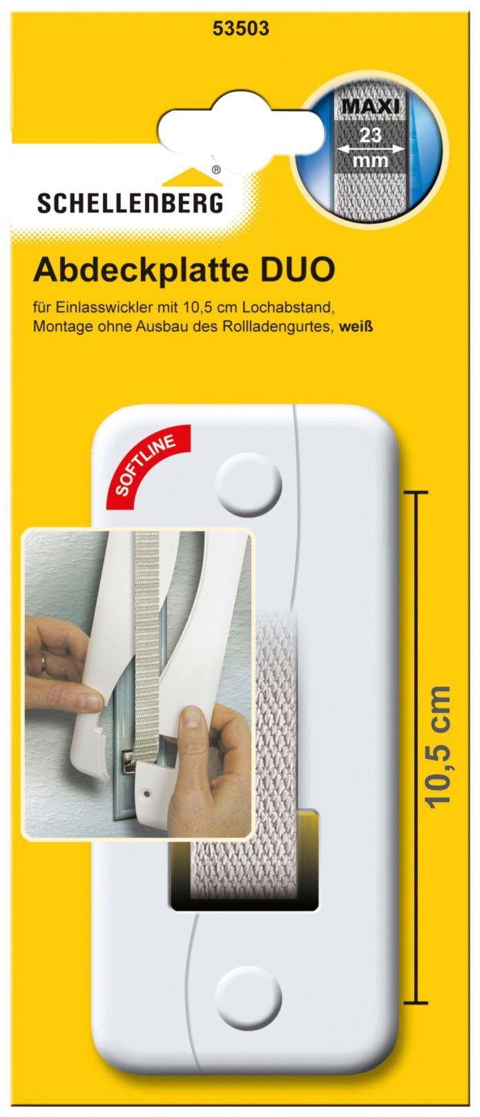 SCHELLENBERG Gurtwickler-Abdeckplatte Duo Maxi, 10,5 cm Lochabstand, langle günstig online kaufen