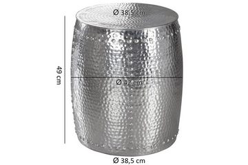 tinkaro Beistelltisch BERTIL Aluminium Sofatisch Silber