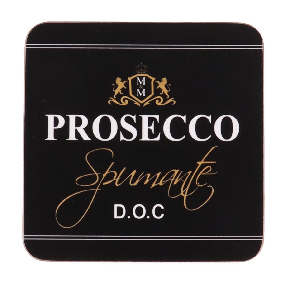 feuchtem 6er Prosecco Mars & Tuch More mit für Spumante, Mars Glas-Untersetzer-Set Glasuntersetzer Zubehör & 6-tlg., abwischbar Set, 6-teiliges Trinkgefäße, More