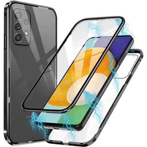 CoolGadget Handyhülle Metall Magnet Handy Case für Samsung Galaxy A52 4G/5G, A52s 5G 6,5 Zoll, Hülle 360 Grad Schutz Cover Glas für Samsung A52 / A52s 5G / A52 5G