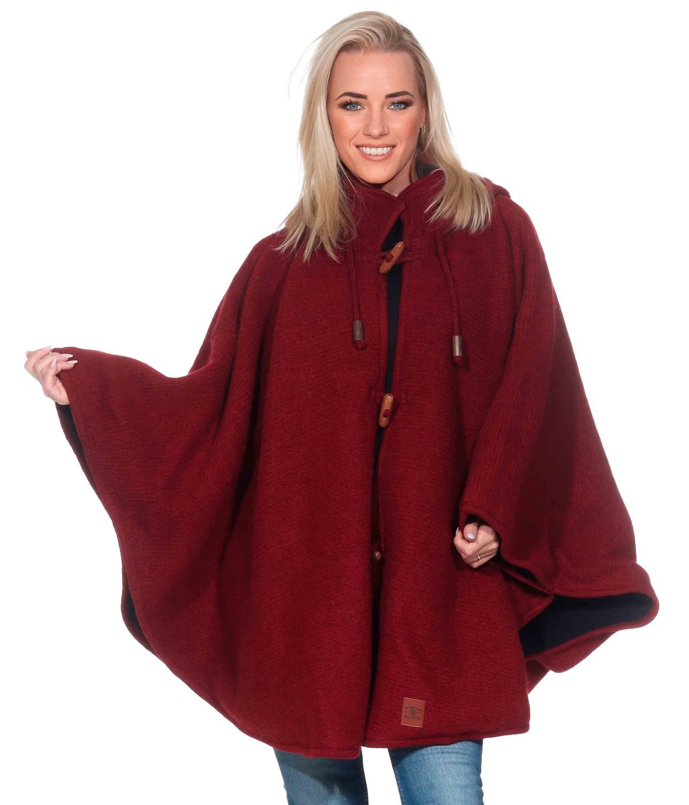 KUNST UND MAGIE Strickcape Strick Poncho+Kapuze günstig online kaufen