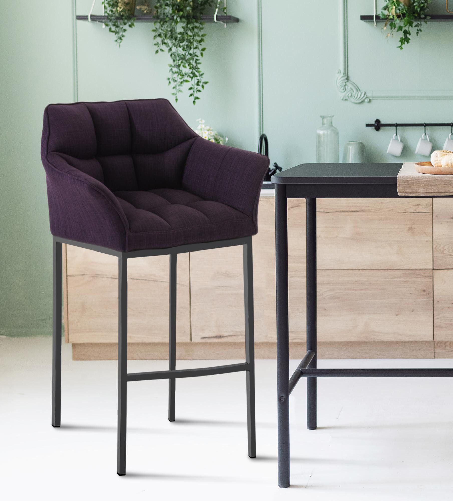 CLP Barhocker Damaso Stoff (2er Set, 2 St., 2er), Stoffbezug, bis 240 kg belastbar