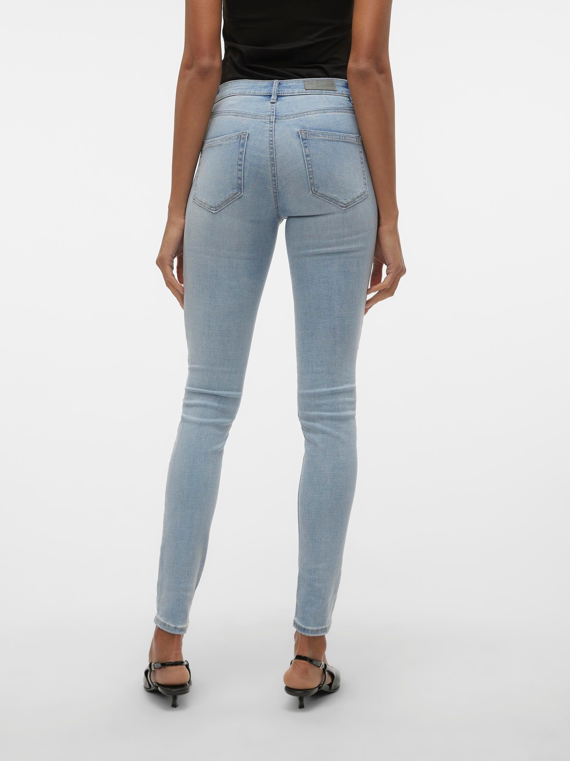 Vero Moda Skinny-fit-Jeans VMFLASH MR SKINNY JEANS LI3102 GA NOOS Baumwollmischung mit Stretch, regular waist, skinny fit