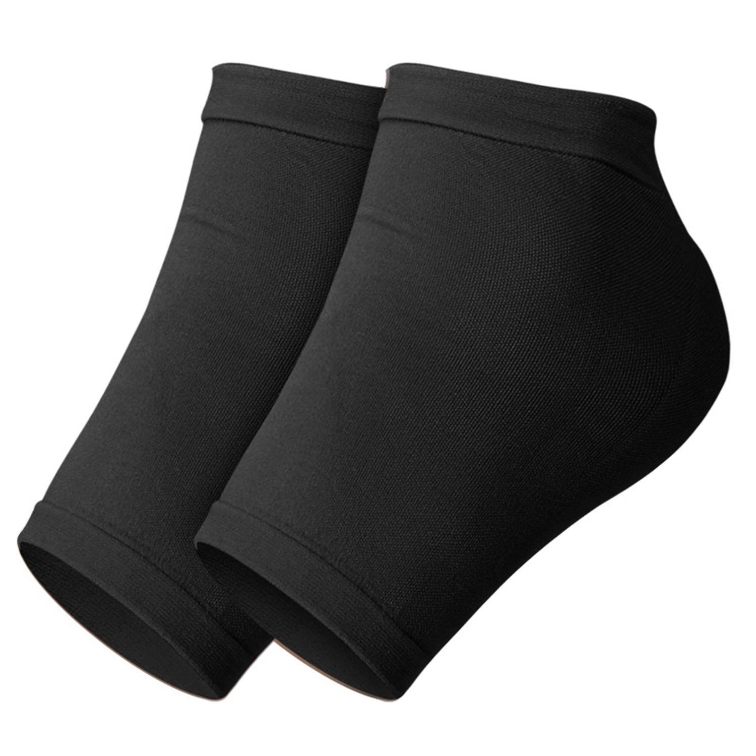 Daisred Komfortsocken 1 Paar Fersenschutz aus Gel,Feuchtigkeitsspendende Socken Schwarz