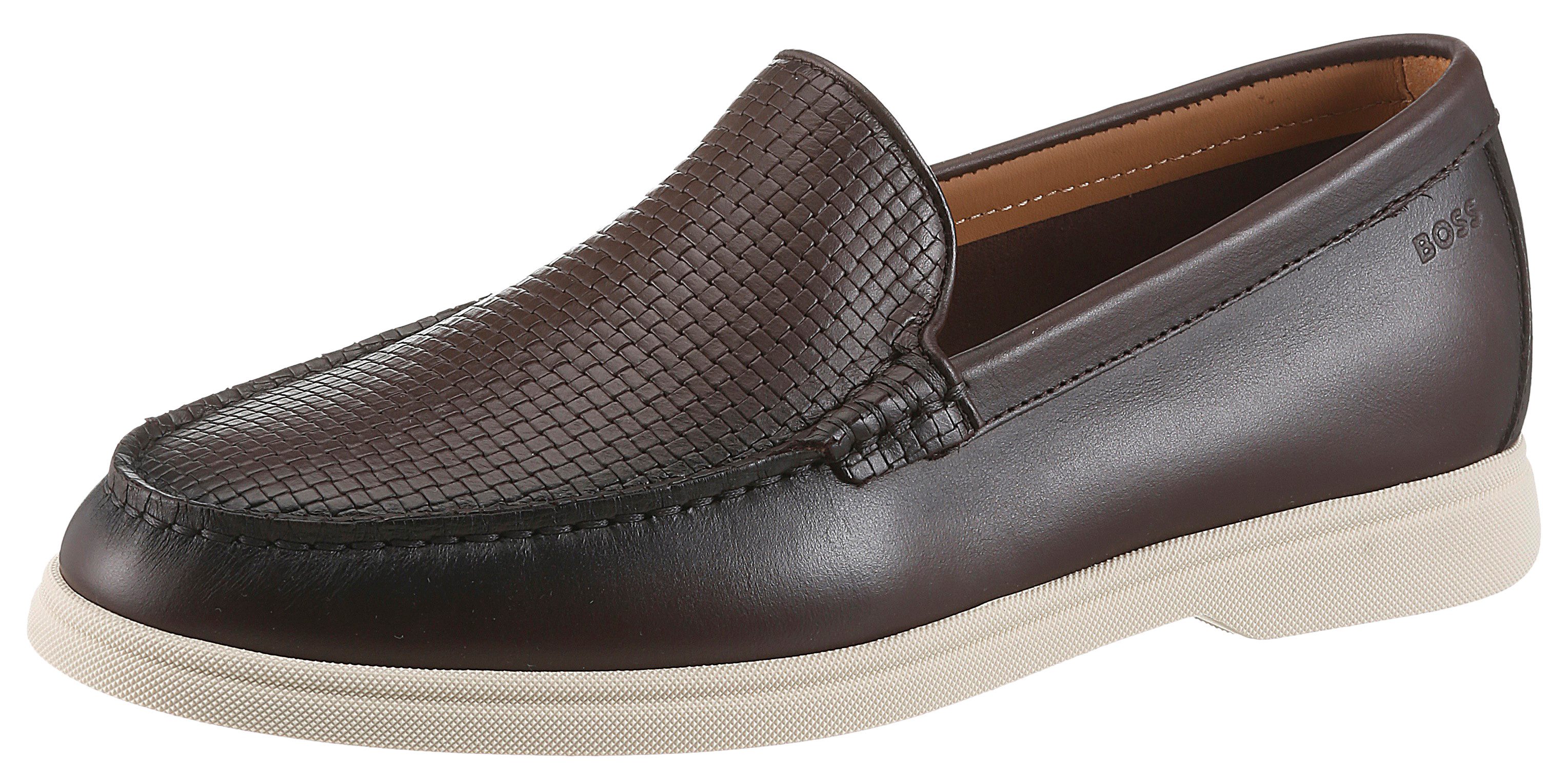 BOSS Sienne_loaf Slipper Schlupfschuh, Halbschuh, Loafer mit heller Laufsohle