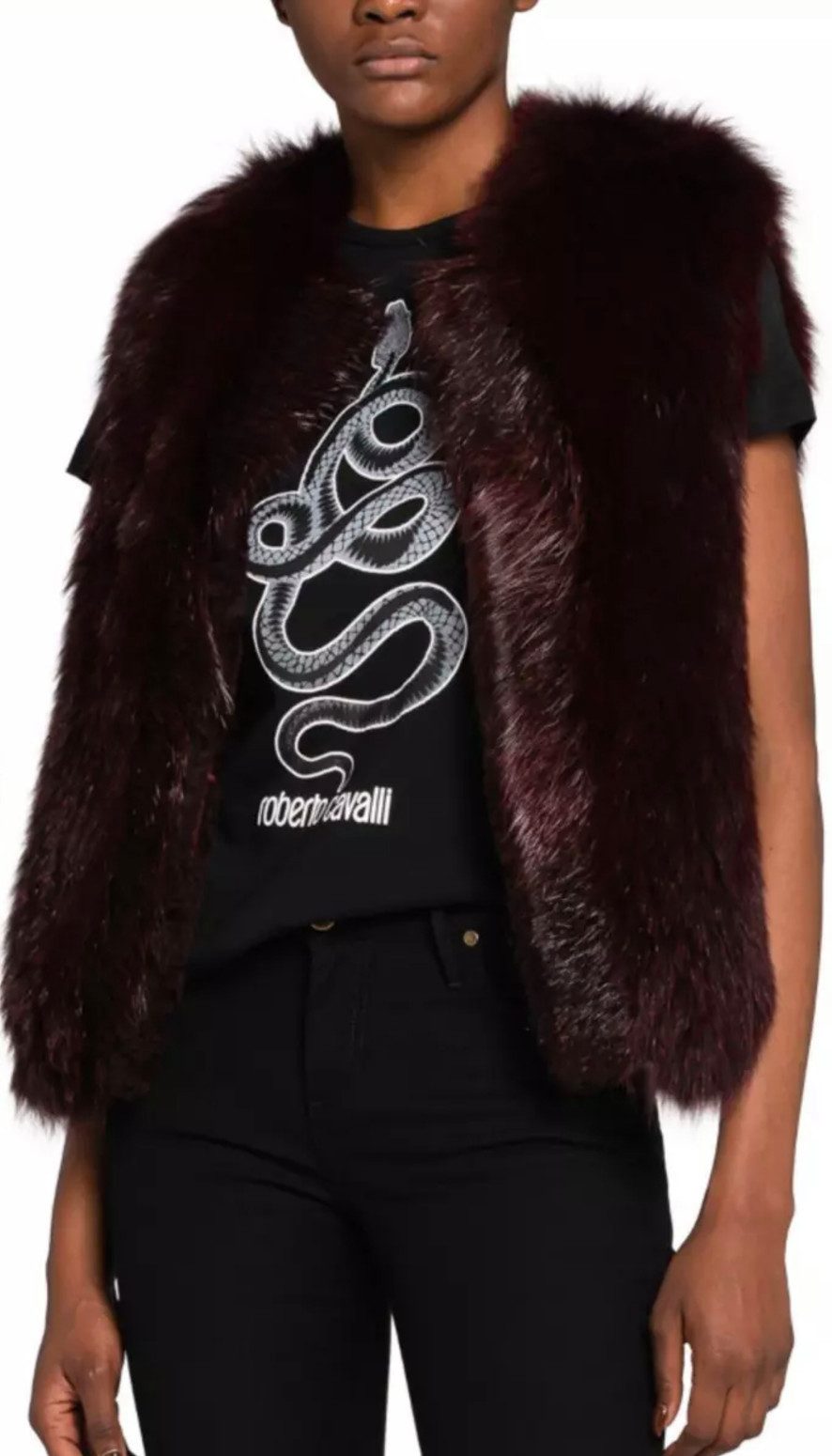 roberto cavalli T-Shirt Firenze Damen RC Monogram Snake-Print Slim Fit Street-Chic-Stil, perfekt für moderne Outfits. – Bild 4 von 5