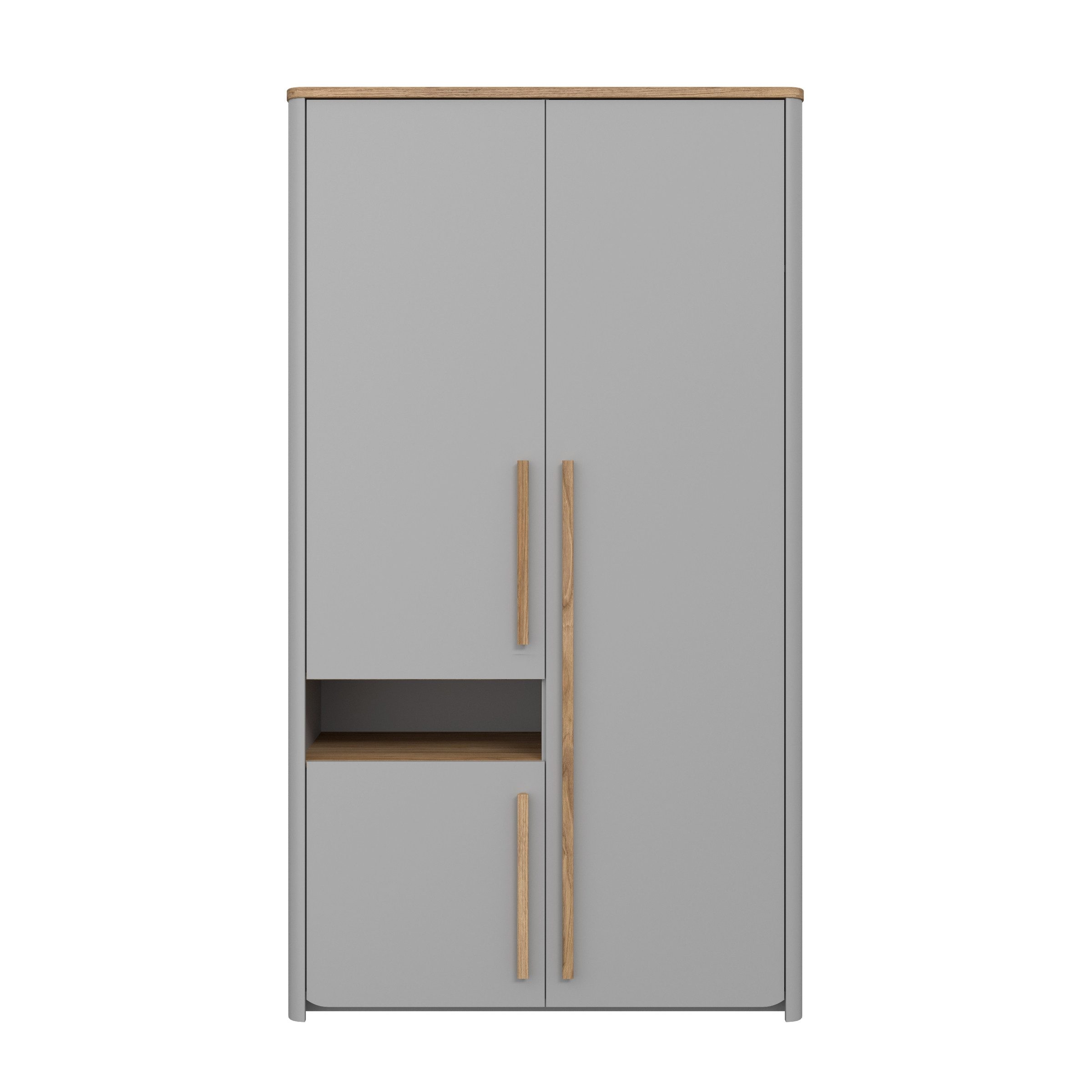 freiraum Kleiderschrank SURFINIO in Grau - 108,3x194,3x58,7cm (BxHxT)