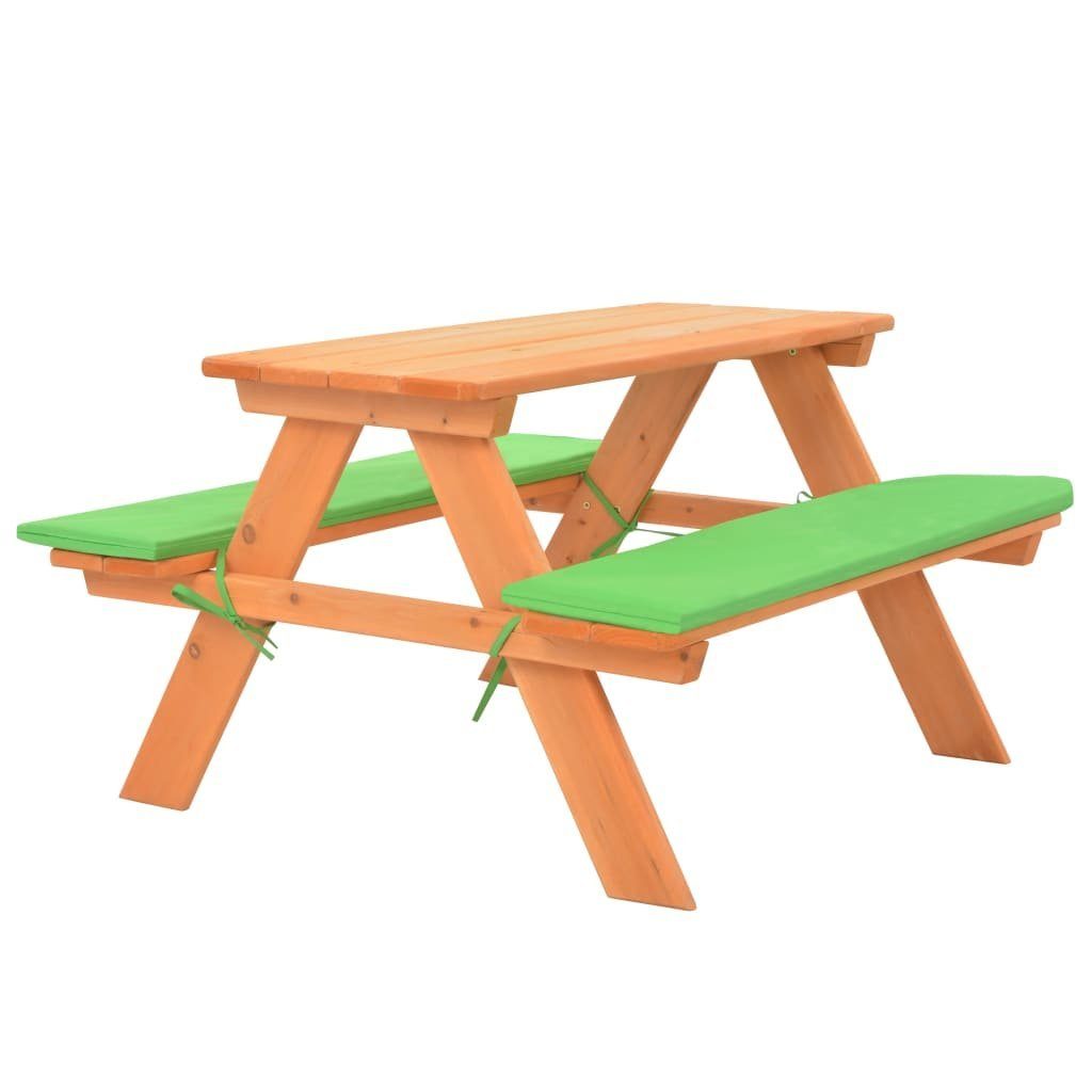 vidaXL Gartenlounge-Set Kinder-Picknicktisch mit Bänken 89×79×50 cm Massivholz Tanne, (1-tlg)