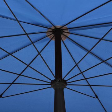 furnicato Sonnenschirm mit Mast 200x130 cm Azurblau