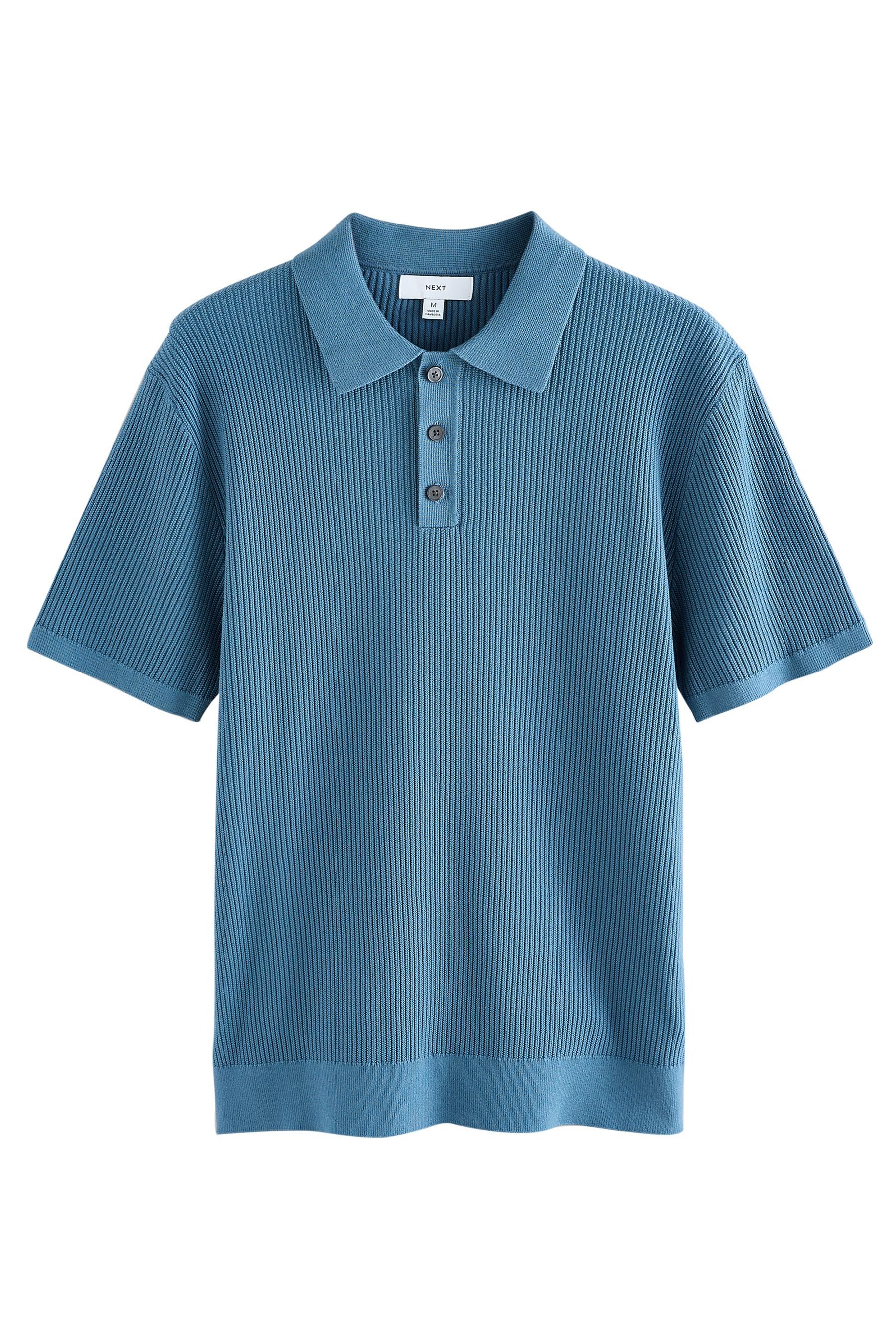 Next Poloshirt Geripptes Poloshirt Regular Fit aus Baumwolle (1-tlg) günstig online kaufen