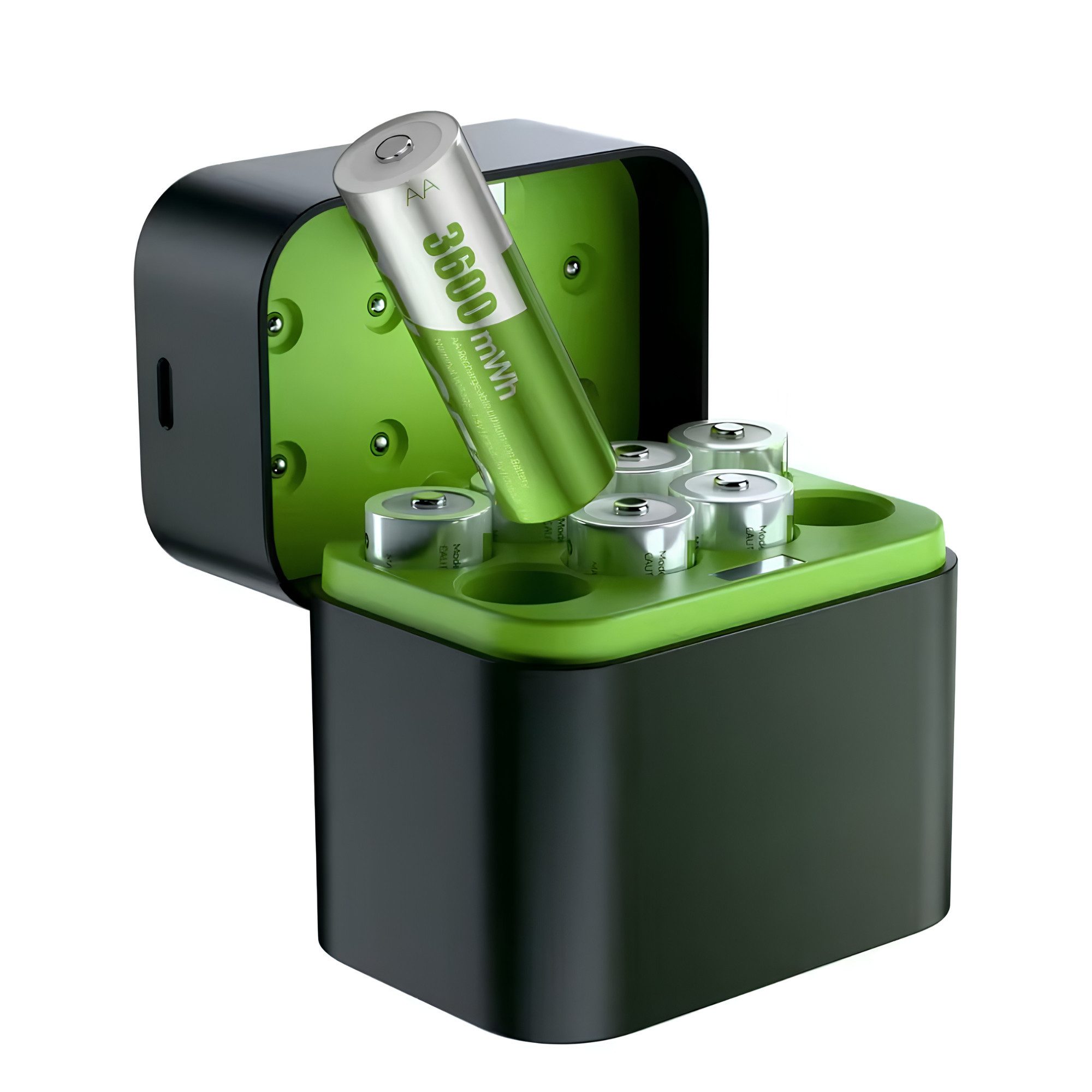 Athlix AA Lithium-Ionen Akku-Set mit Ladeetui Ersatzakkus Aufladbar Akkupacks (1,5 V, 8 St), Schutz vor Auslaufen, Perfekt für Vielnutzer