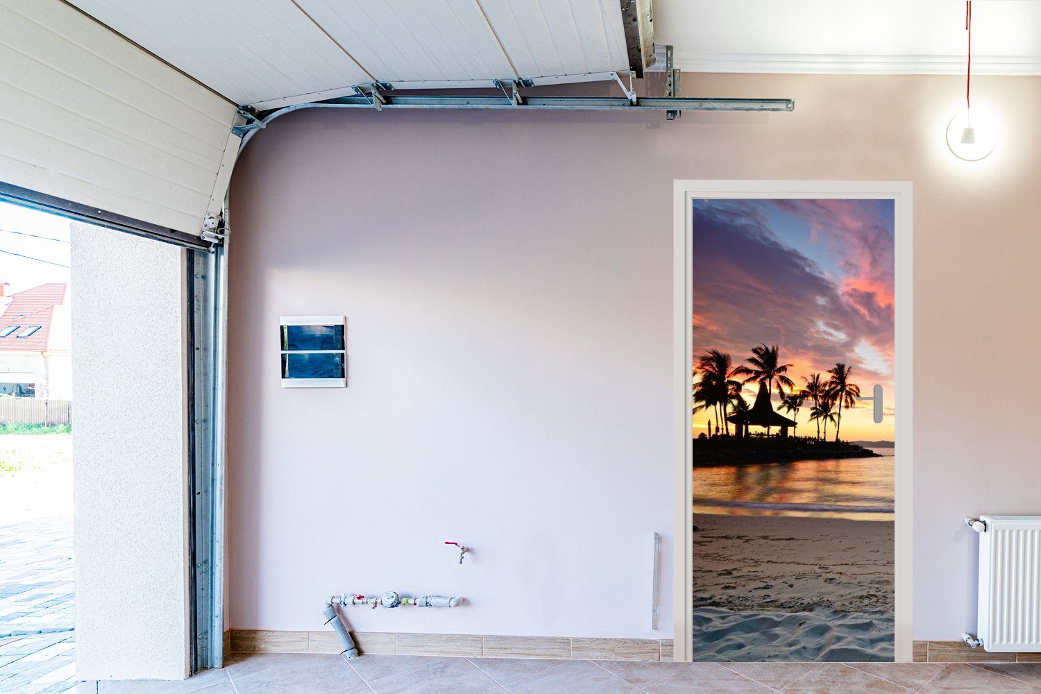 MuchoWow Türtapete Strand - für Matt, - cm bedruckt, Fototapete (1 Tür, Tropisch St), 75x205 Farben, Türaufkleber