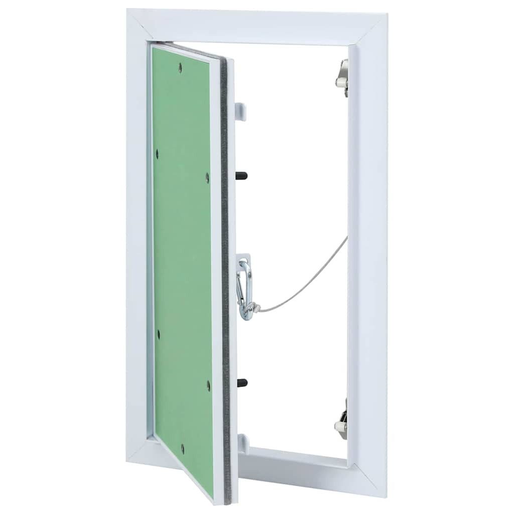 vidaXL Revisionsklappe Zugangstür Weiß 25 x 45 cm Aluminium und Gipskarton (1-St)