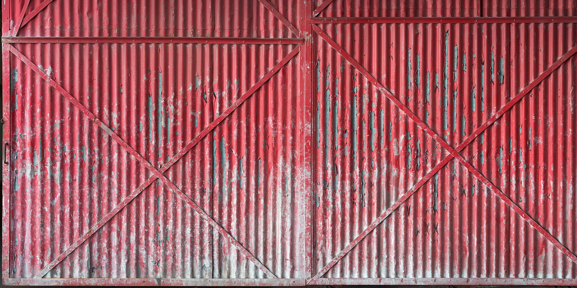 Fototapete Paper Vlies, 5 (Set, Architects Iron Door Wand, Red, Schräge St),