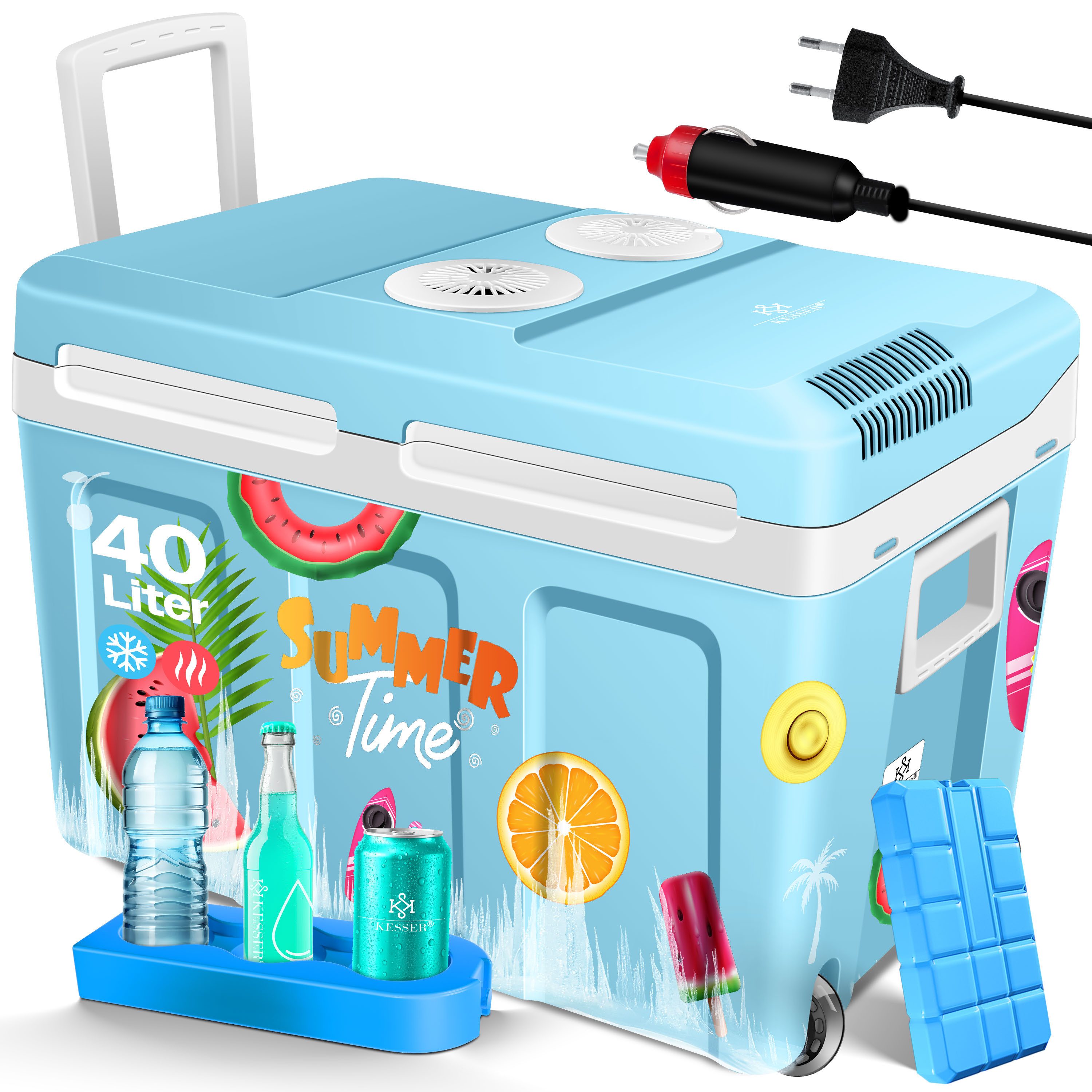 KESSER Kühlbox, 40 l, Thermo-Elektrisch Warmhalten & kühlen -18 bis 65° C für Auto & Camping