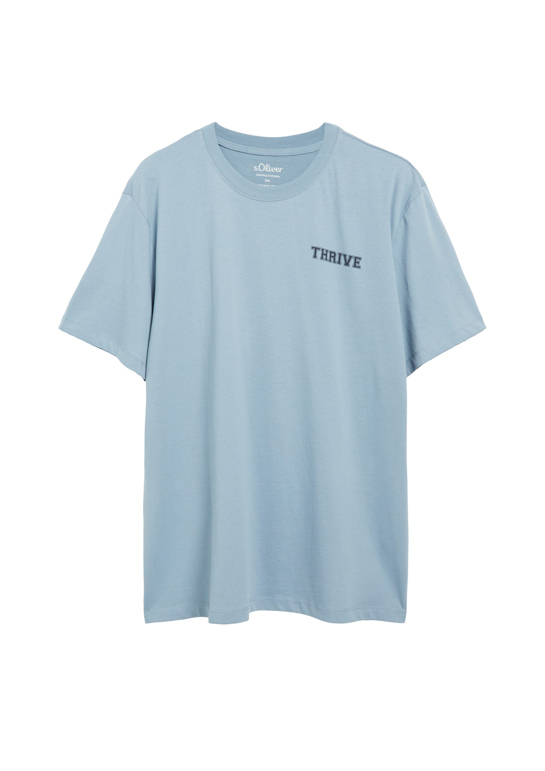 s.Oliver Kurzarmshirt T-Shirt T-Shirt mit Front- und Rückenprint